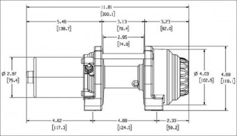 Лебідка електрична  Warn Works 2000 DC 12V 907 кг 92000 - Фото 1