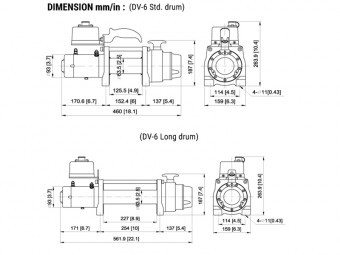 Лебідка COMEUP DV-6 12V 2722 кг 854750 - Фото 1