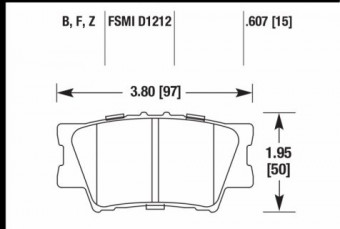 Гальмівні колодки HAWK HPS Toyota Rav4/Camry задні HAWK HB648F.607 - Фото 1