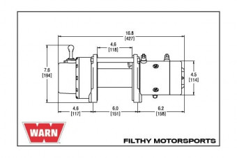 Лебідка WARN 9,0Rc 12V 4080 кг 71550 - Фото 1