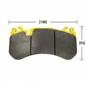 К-кт гальмівних колодок 700С під супорт S-RS 6 поршнів BBK-700-SRS6-BRAKE-PADS - Фото 1