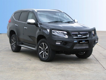 Передній захист Smart для Mitsubishi Pajero Sport 2016+ (LED поворот. та габарити) SA177BL182