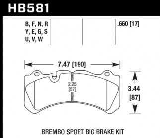 Гальмівні колодки HAWK HPS TLC-200 передні до гальм. системи Brembo GT HB581F.660 - Фото 1