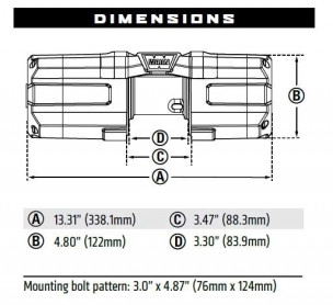 Лебідка WARN AXON 35-s ATV Winch 3500-s 12V 101130 - Фото 1