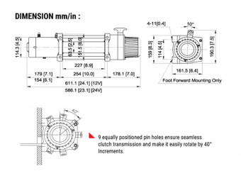 Лебідка COMEUP DV-12s 12V 5443 кг 850125 - Фото 1