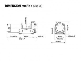Лебідка COMEUP ATV Cub 2s std 12V 122112 - Фото 1