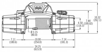 Лебідка електрична WARN ZEON 12 (12V) 5443 кг 89120 - Фото 1