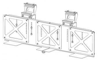 Тройной крепеж для кейсов на дуги ARB Bed Rack 1780840 - Фото 1