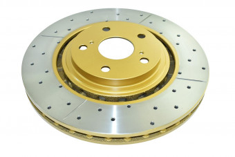 Посилений перф. гальмівний диск GOLD TOY HIGHLANDER 08+/LEXUS RX350 09+/NX передній DBA2734X