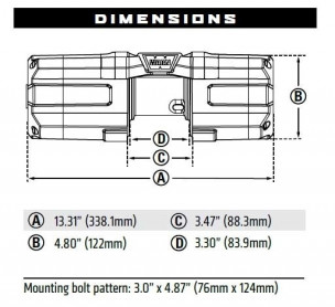 Лебідка WARN AXON 35 ATV Winch 3500 12V 101135 - Фото 1