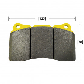 К-кт гальмівних колодок 700С під супорт S-RS 4 поршні BBK-700-SRS4-BRAKE-PADS - Фото 1
