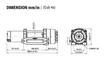 Лебідка COMEUP ATV Cub 4s std 12V 129410 - Фото 1
