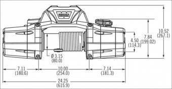 Лебідка електрична WARN ZEON 8-S (12V) 3630 кг 89305 - Фото 1