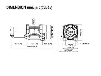 Лебідка COMEUP ATV Cub 3s std 12V 129300 - Фото 2