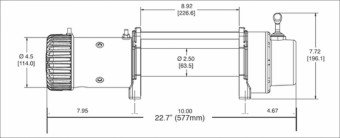 Лебідка електрична WARN 9,5XP-S 12V 4310 кг 88850 - Фото 1