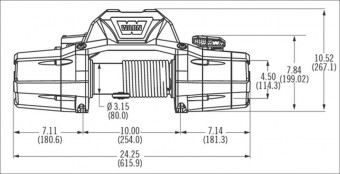 Лебідка електрична WARN ZEON 10-S (12V) 4536 кг 89611 - Фото 1