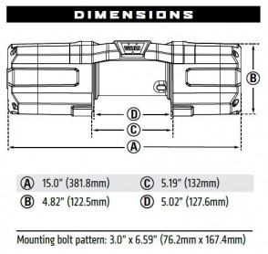 Лебідка WARN AXON 45 ATV Winch 4500 12V 101145 - Фото 0
