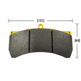 К-кт гальмівних колодок 700С під супорт USK 6 поршнів BBK-700-USK-BRAKE-PADS - Фото 1