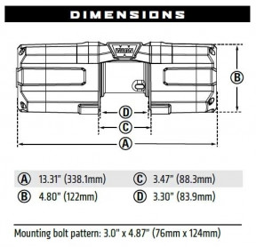 Лебідка WARN AXON 45RC ATV 12V 101240